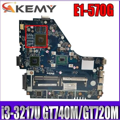 Z5WE1 LA-9535P NBMES11001 NB.MES11.001 for ACER E1-570 E1-570G Laptop motherboard CPU i3 3217U GT740M/GT720M Test OK Mainboard