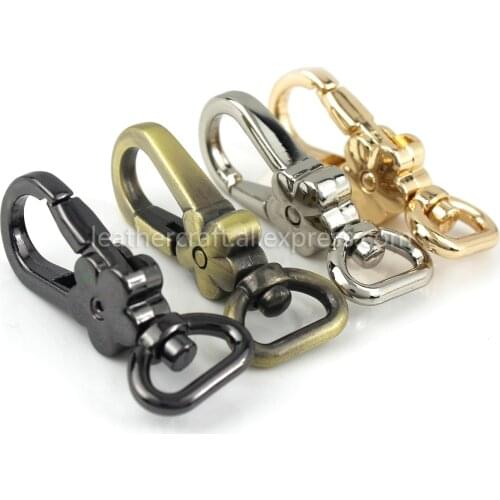 1x Metal Flower Shape Swivel Eye Snap Hook Spring Gate Trigger Clasps Clips for Leather Craft Belt Strap Webbing Keychain Hooks