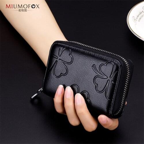 2019 Floral Wallet Wallets Women Purse portefeuille femme cartera mujer Zipper Coin Purses Split Leather Long Card Holder W246