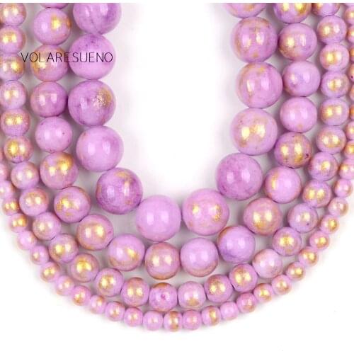 4/6/8/10mm Natural Light Purple Jades Stone Beads For Jewelry Making DIY Round Spacer Beads Bracelet Charms Accessories 15