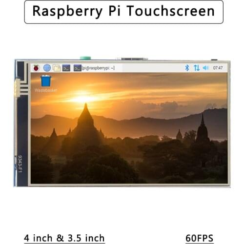 Raspberry Pi 4 inch 3.5 inch LCD Touch Screen 480x320 to 1920x1080 IPS Backlight Adjustable Display for RPI 4B/B+/3B/Zero PC
