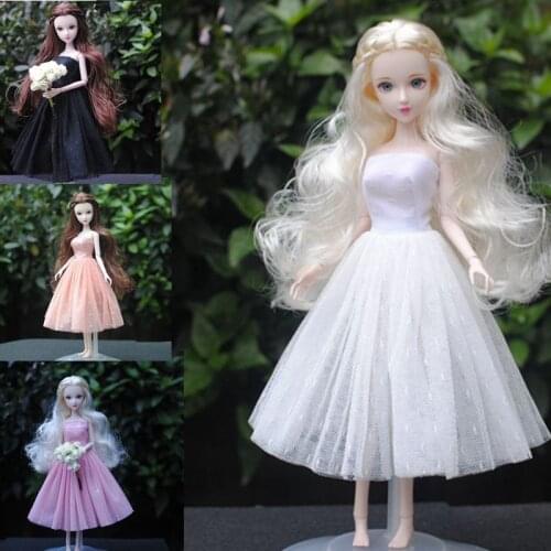 4pcs/lot Classic 11.5" Doll Dress For Barbie Clothes Little Lace Ballet Dresses Party Gown Outfits 11.5" Dolls Accessories Toys