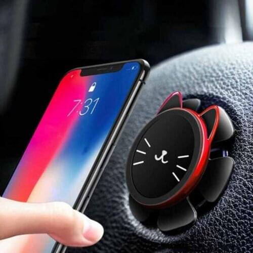 Car Steering Wheel Gravity Mobile Phone Bracket Magnetic Cute Stand Holder for Driving NK-Shopping