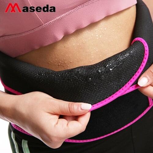 MASEDA Colored waist protection, elastic sports, body-binding belt, belly tightening, fat reducing belt, workout belt