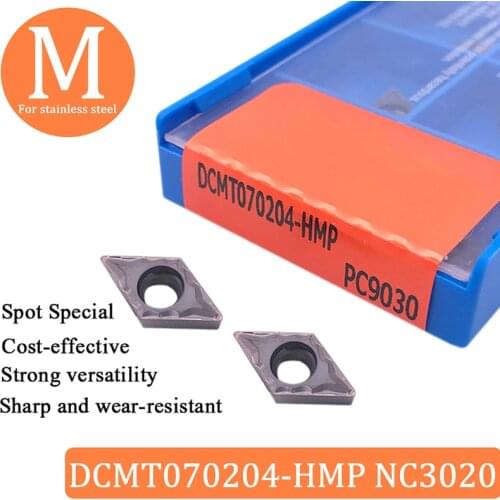 DCMT070204 HMP PC9030 10PCS Internal Turning Tool DCMT 070204 Carbide Inserts Lathe Cutter Tool Cutting Tools CNC Tokarnyy