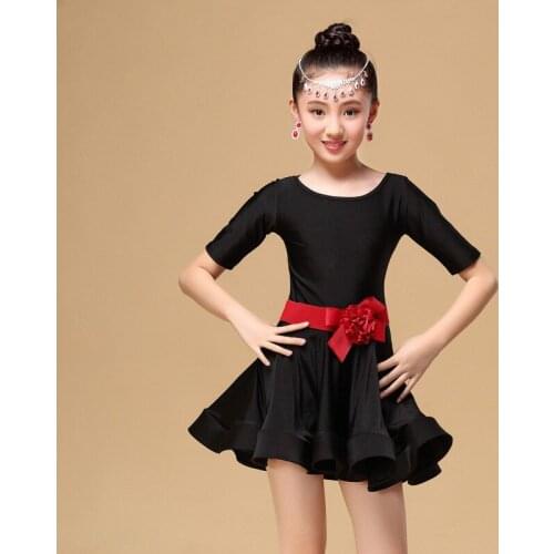 Students Children Kid Latin Dancewear Competition Dancing Clothing Girl Dance Costume Child Latin Ballet Dance Dress