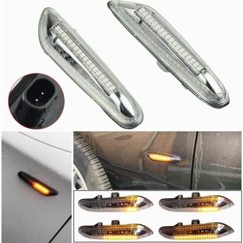 For BMW E46 E60 E61 E90 E91 E81 E87 E82 E88 E83 E84 E92 E93 X3 X1 Crystal LED Turn Signal Side Marker Light Dynamic Indicator