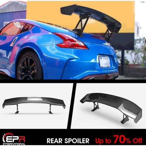 For Nissan Fairlady Z Z34 370Z VTX2 Style Carbon Glossy Finished Black Rear GT Wing Spoiler Accessories Kit