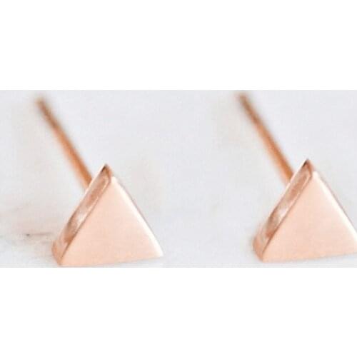 Korean Style Stainless Steel Geometric Stud Sarrings for Women Minimalist Triangle Small Earings Fashion Jewelry