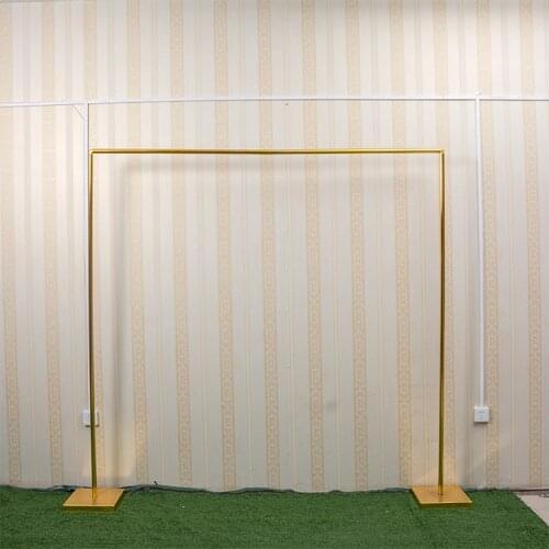 Glossy Square Arch Shelf Wedding Stage Curtain Sash Background Frame Flower Balloon Rack Sign Stand Welcome Backdrops Decoration