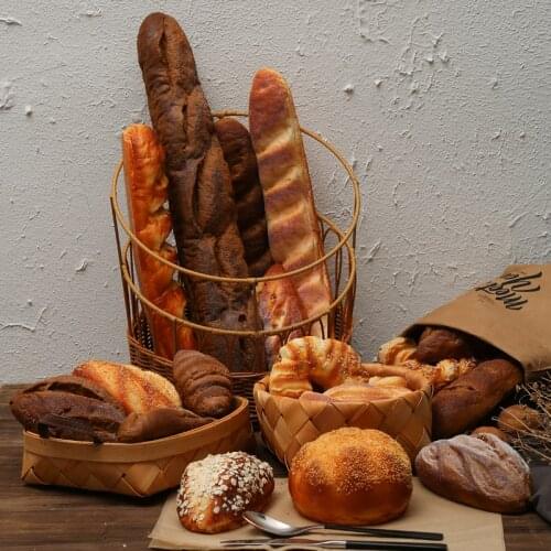 Simulation Pu Fruit Bread Artificial Fake Bread Kitchen Food Prop Decoration Ornament Accessories Cake Miniatures Model Display