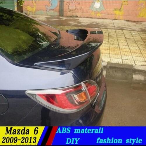 Use for mazda 6 spoiler 2009-2013 mazda 6 spoiler High Quality ABS Material Car Rear Wing Primer Color for mazda 6 2006-2013