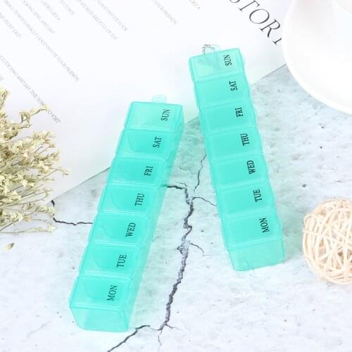 7 Grids 7 Days Weekly Pill Box Seal Tablet Medicine Storage Organizer Container Case Portable Tablet Dispenser Splitter