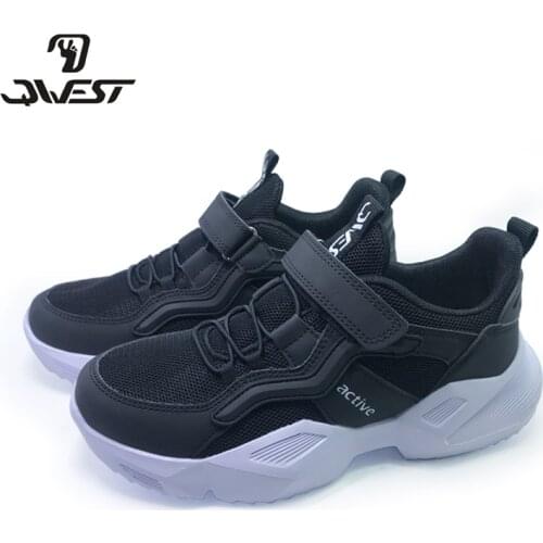 QWEST Russian Brand Leisure Sports Shoes Hook& Loop Outdoor childrens Sneakers for Boy Size 31-37 Free Shipping 201K-NQ-1624