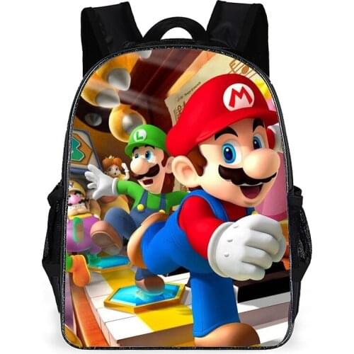 Hot Mario Bros School Bag For Teenager Boys Girls Kids Personized 3D Printe Schoolbag Supplier Children Hot Game Backpack