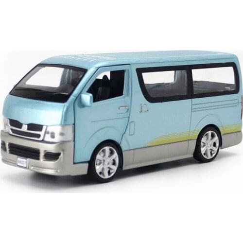 Diecast 1:32 Scale Alloy Model Toy Toyota Hiace Business Van Static Diy Scene Display Adult Collection Mini Hot Toys