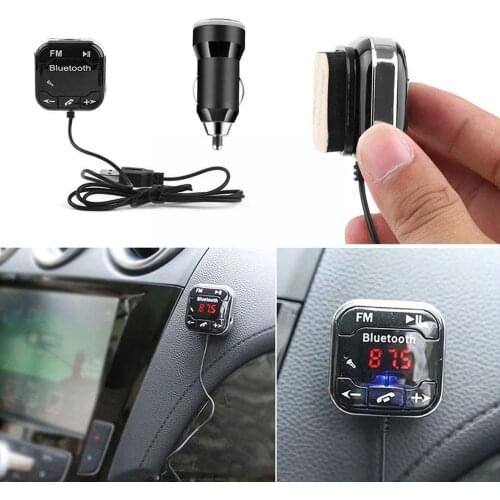 Magnet Car Kit Wireless Bluetooth SD FM Transmitter Handsfree USB MP3 Car Adapter Dual AUX USB LCD Mic Charger AUX With X8L2