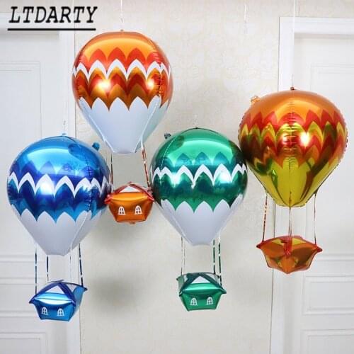 New aluminum film 4D balloon wedding birthday party decoration childrens shape aluminum foil helium hot air balloon