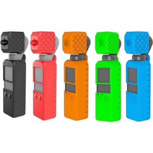 New Soft Silicon Case Cover+Lens Cover Cap for DJI Osmo Pocket Mini Action Cameras Protective Housing Cage Accessories