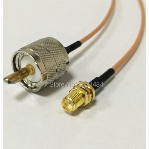 New SMA Female Jack Switch UHF Male Plug PL259 RG316 jumper Cable 15CM 6" for WIFI antenna