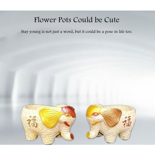 28cm/11.02in 45cm/17.72in Cute Cartoon Durable Home DIY Painting Elephant Shape Statue Plastic Cement Green Planter Mold