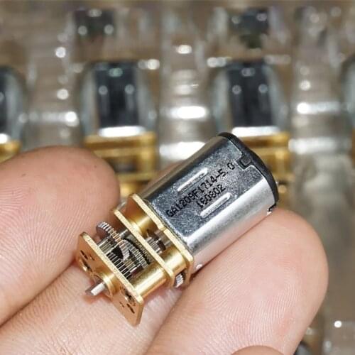 Precision N20 Mini Gear Motor, Reduction Ratio 1:95, Torque 500g.cm-900g.cm, 2mm Long Flat Shaft, for Electronic Lock, Aircraft