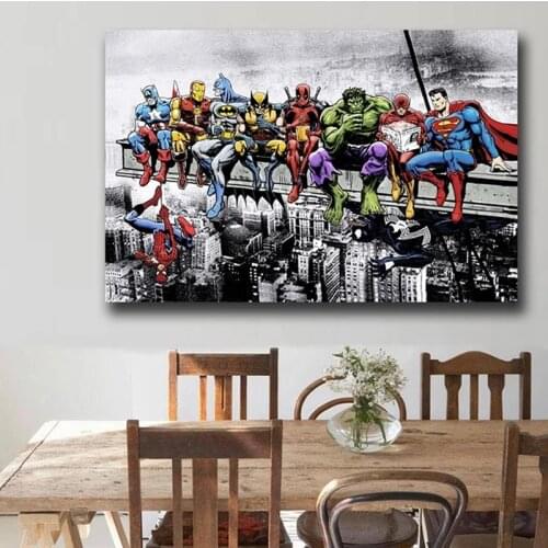 Marvel Avengers Comics Superhero Canvas Painting Posters and Prints Wall Picture for Living Room Home Wall Decoration Cuadros