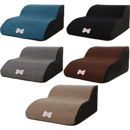 Dog Stairs 2-Step Pet Steps Non-Slip Dog Stairs Dog Ramp Suitable for Cats& Dogs Climbing High Bed and Couch Multiple Ro