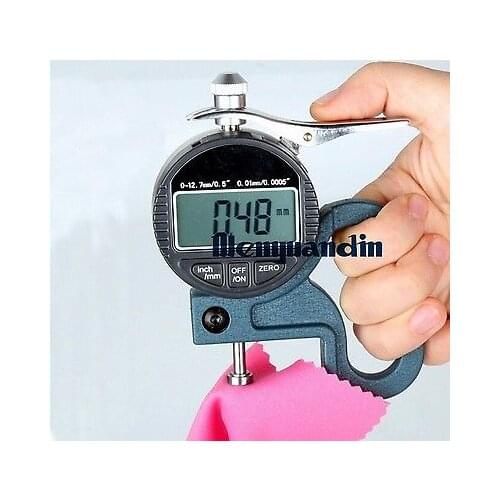 New Digital LCD Thickness Gauge 0-10mm 0.01mm Cloth Leather Measuring Thickness Tester A1