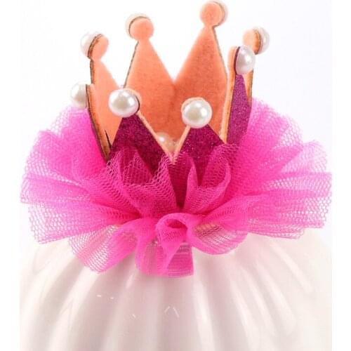 Princess Hairclip Hair Ornament Crown Headwear Baby Girl Cute Hair Accessories For Children Purim Party Carnival Decoration