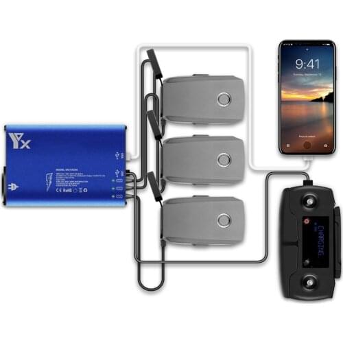 Mavic2 Drone Battery Charger 5in1 Charging Hub for DJI Mavic 2 Zoom/Pro Intelligent Battery Car Charging Adapterr