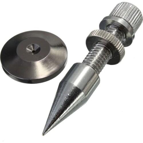 1set Silver M8 60mm Speaker Spike Chrome Plated Copper Isolation Amplifier Cone Stand Feet + Base Pad For Speaker