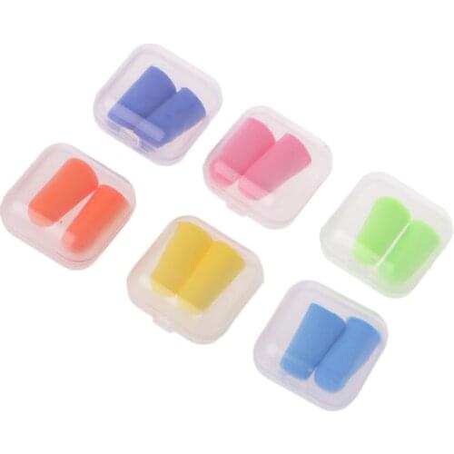1Pair Soft Silicone Ear Plugs Sleeping Hearing Protection Noise Reduction