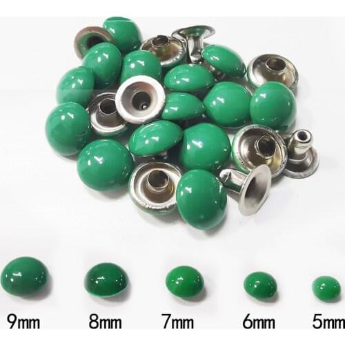 100sets Metal Double Cap Brads Round Reviets For Leather Studs And Spikes Craft Clothes Garments Bags Belt Shoes DIY Accessories
