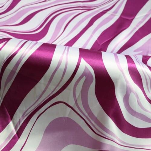 100cm*148cm Purple Colorful Printed Satin Lining Fabric Fashion Skirt Scarfs Dress Bag Charmeuse Cloth Poly Ticido