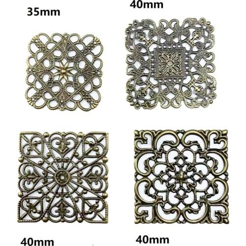 20Pcs Metal Crafts Connectors Flower Filigree Wraps For DIY Scrapbook Home Decor Embellishments Handicraft