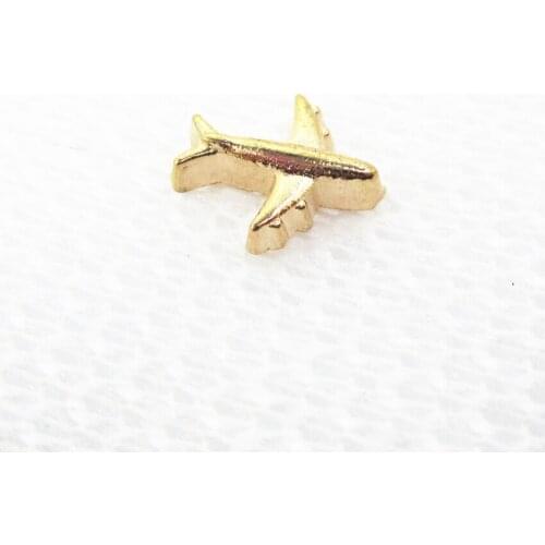 20pcs/lot Hot Selling Gold Plane Floating Charms Living Glass Memory Floating Lockets DIY Jewelry Charms