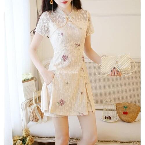 2021 chinese dress chiffon princess qipao dress+pants set party gown evening costume set oriental dress cheongsam dress qipao