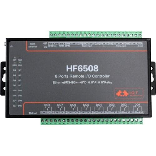 8DI 8DO 8A 8 Way I/O Remote Controller Ethernet/RS485 8CH Remote Relay Ethernet/WIFI Network Relay HF6508
