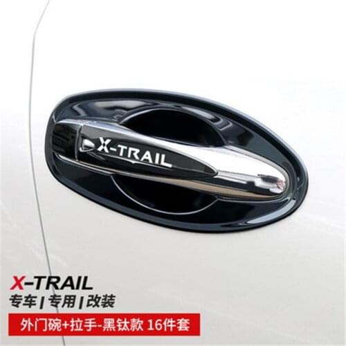 Car Stainless steel inner door handle frame trim Cup Bowl Trim for Nissan Rogue X-Trail X Trail T32 2014-2021Car-styling