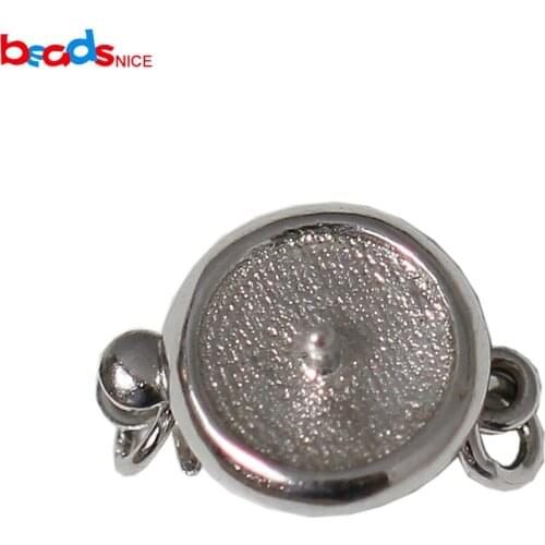 Beadsnice ID39494smt2 Sterling Silver Double Bail Connector Round Pendant For Bracelet Necklace Jewelry Making