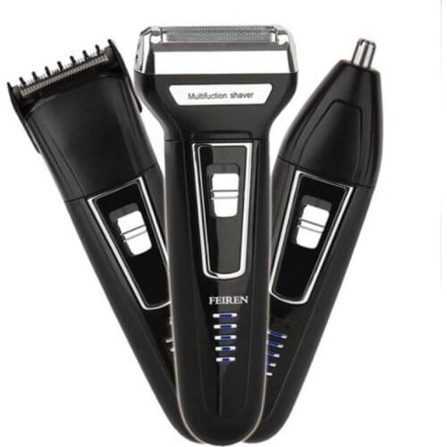 3 in 1 Cordless Reciprocating Men Shaver AA Battery Body Razor Groomer Shaving Machine Beard Clipper Nose Hair Removal Trimmer
