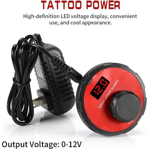 Tattoo Power Supply Professional Red/White Motor Power Supply For Rotary Tattoo Machine Gun Tool Free Shipping