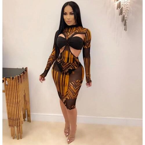 Brand New Women Leopard Mini Dress Sexy Lingerie Mesh Sleepwear Hollow Out Bodycon Dresses Tube Tops Underpants 3pcs Set