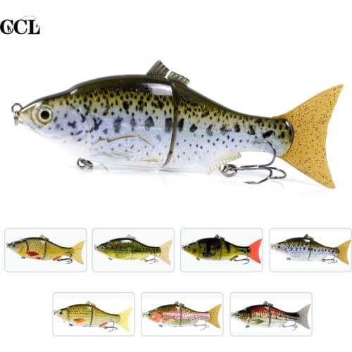 CCLTBA 6inch 51g Jointed Fishing Lure Hard Body Slider Bait Floating Shad Swimbait for Freshwater Fishing