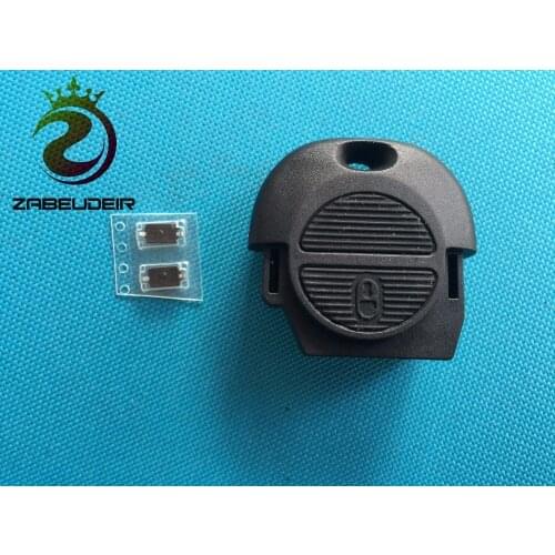 1Pc New 2 Button Remote Key Case Shell For Nissan Primera Micra Almera Blank 2Pcs Micro Switches No Logo Car Accessories Parts