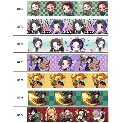 DHK 5yards Japan cartoon Printed Grosgrain Ribbon Accessory Hairbow Headwear Decoration DIY Wholesale OEM C1794