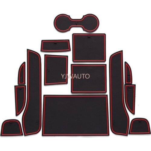 Door Slot Mat for Nissan LANNIA 2007-2017 Gate Groove Cushion Car Door Rubber Cup Holder Mats Anti-slip Carpets Position