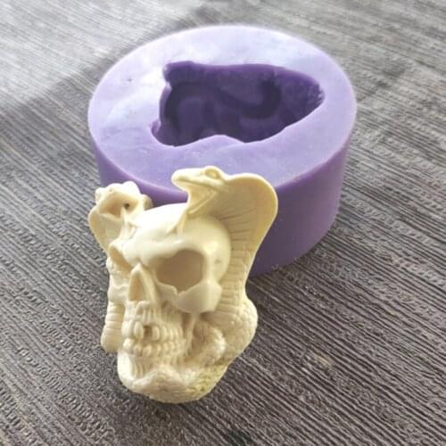 Wizard Skull Candle Mold European and American Classical Characters Scented Candle Material Mold Home Decoration