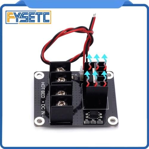 3D Printer Heated Bed Power Module /Hotbed MOSFET Expansion Module Inc 2pin Lead With Cable for Anet A8 A6 A2 Ramps 1.4